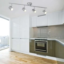 Searchlight LED-takspot Rollo, fire lyskilder, krom| Spotter I Tak