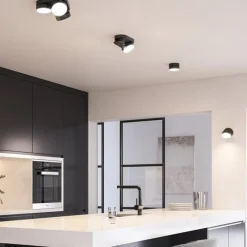 LUTEC LED-takspot Stanos, CCT, 2 lyskilder, svart| Smarthus Belysning