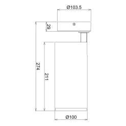 Deko-Light LED-takstrahler Lucea, justerbar, 30 W svart| Butikkbelysning