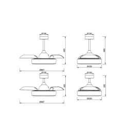 Mantra Iluminación LED-takvifte Coin Mini tre DC stille Ø 91 cm CCT Sale
