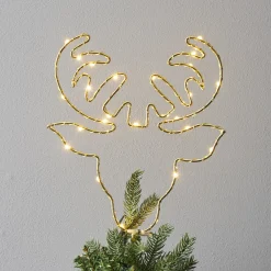 STAR TRADING LED-tretopp Topsy, hjortehode batteridrift Hot