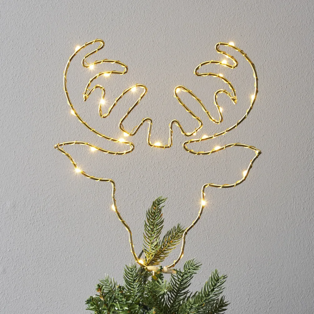 STAR TRADING LED-tretopp Topsy, hjortehode batteridrift Hot