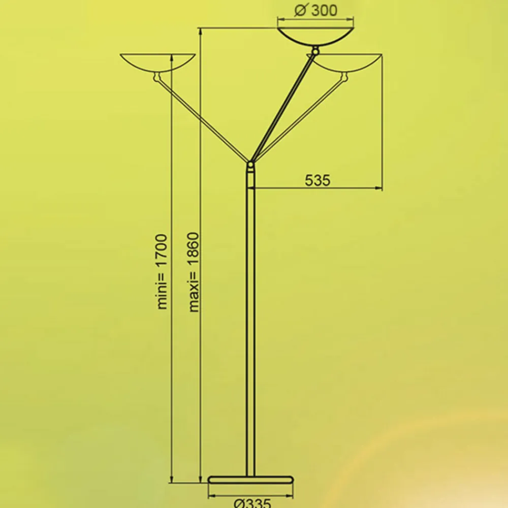 Aluminor LED-uplight Lib V, høydejusterbar, sølv Clearance