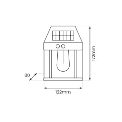 Milagro Lighting LED-utendørs vegglampe Filo, plast, svart, IP44 Best