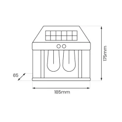 Milagro Lighting LED-utendørs vegglampe Filo Double, svart, IP44 Online