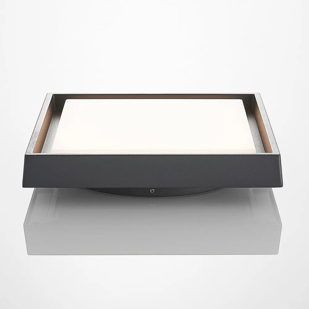 Lucande LED-utetaklampe Birta, kantet, 27 cm| Kommersiell Utebelysning|Led-Utendørs