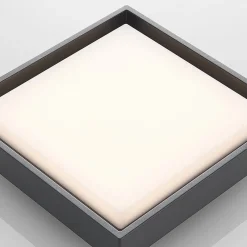 Lucande LED-utetaklampe Birta, kantet, 27 cm| Kommersiell Utebelysning|Led-Utendørs