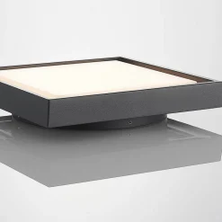 Lucande LED-utetaklampe Birta, kantet, 27 cm| Kommersiell Utebelysning|Led-Utendørs