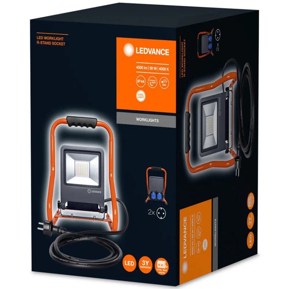 LEDVANCE Arbeidslyskaster R-Stand LED konstruksjonsspotlight 50 W