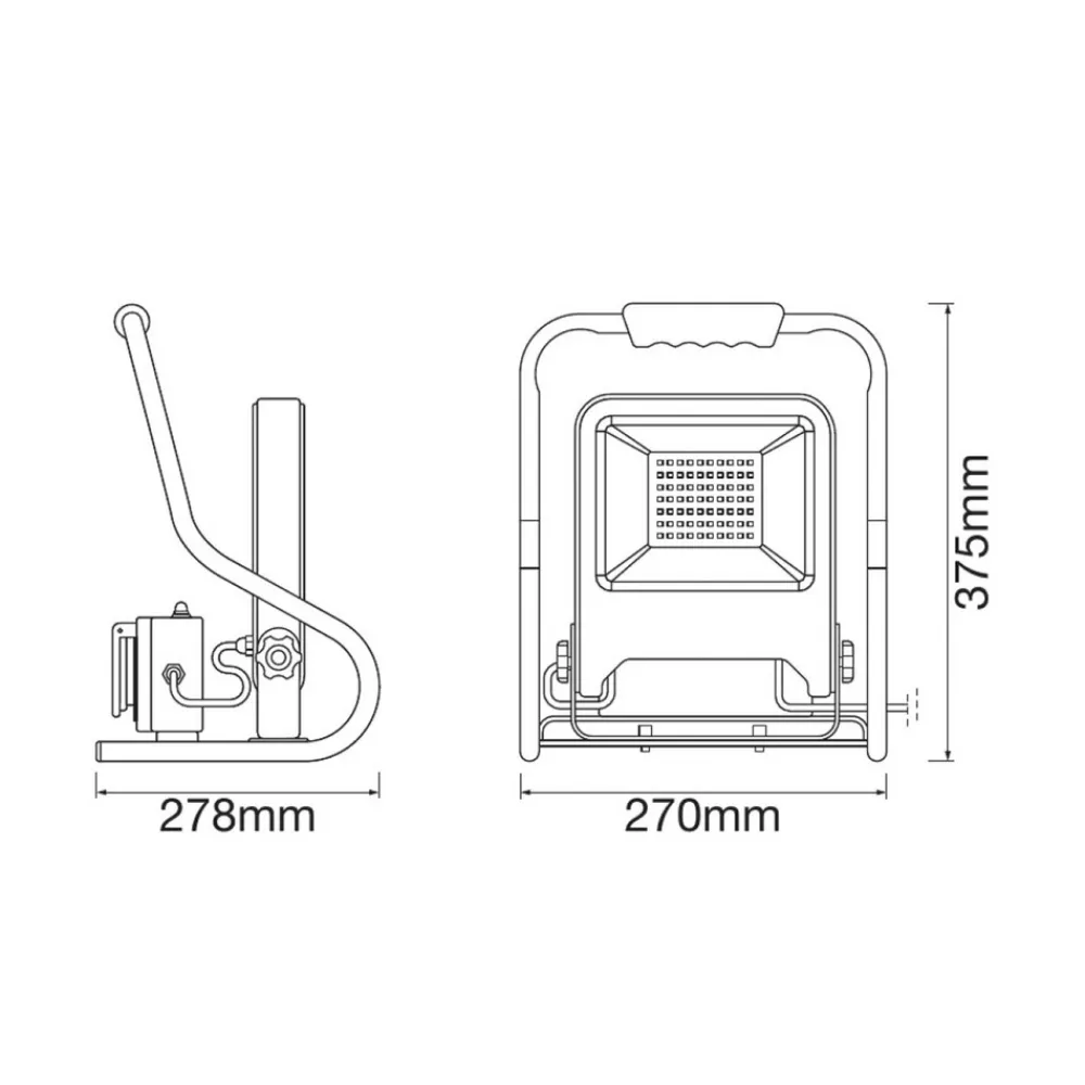 LEDVANCE Arbeidslyskaster R-Stand LED konstruksjonsspotlight 50 W