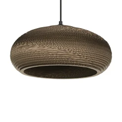 LEDVANCE Drop hengelampe, Ø 40 cm, brun, bølgepapp, E27 Hot