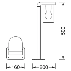 LEDVANCE Endura Classic Cascade lampesokkel ravgult| Sokkellamper
