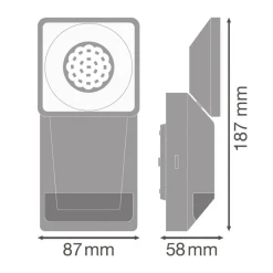 LEDVANCE Endura Pro Spot Sensor LED-spot 8 W grå| Vegglamper Med Sensor|Utespotter