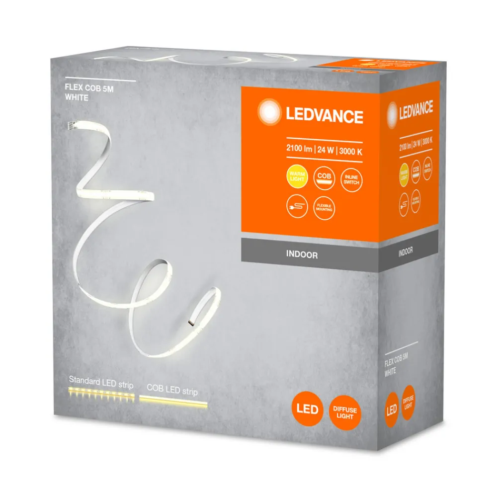 LEDVANCE Flex COB LED-stripe IP20 3000K, 5m