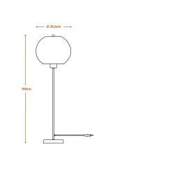 LEDVANCE gulvlampe Ball høyde 116 cm, brun, bølgepapp, E27 Online