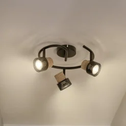 LEDVANCE LED takspot Cork, GU10, 3-lys, spiral, svart Sale