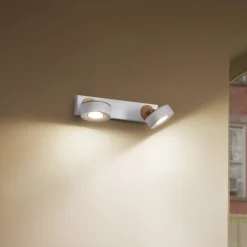 LEDVANCE LED-takspot Pluto, stål, tre, 2-lys, hvit Outlet