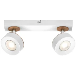 LEDVANCE LED-takspot Pluto, stål, tre, 2-lys, hvit Outlet