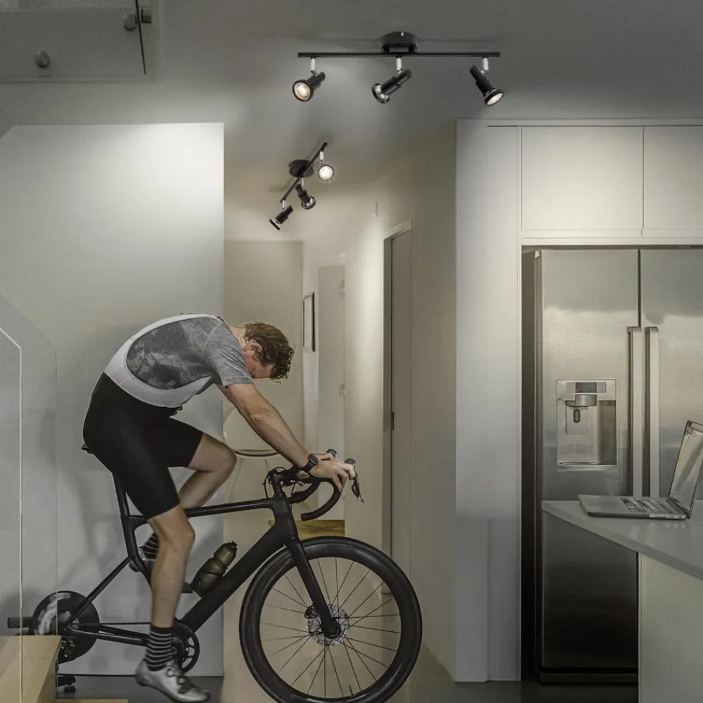 LEDVANCE LED-takspotlight GU10, tre pærer, svart| Spotter I Tak