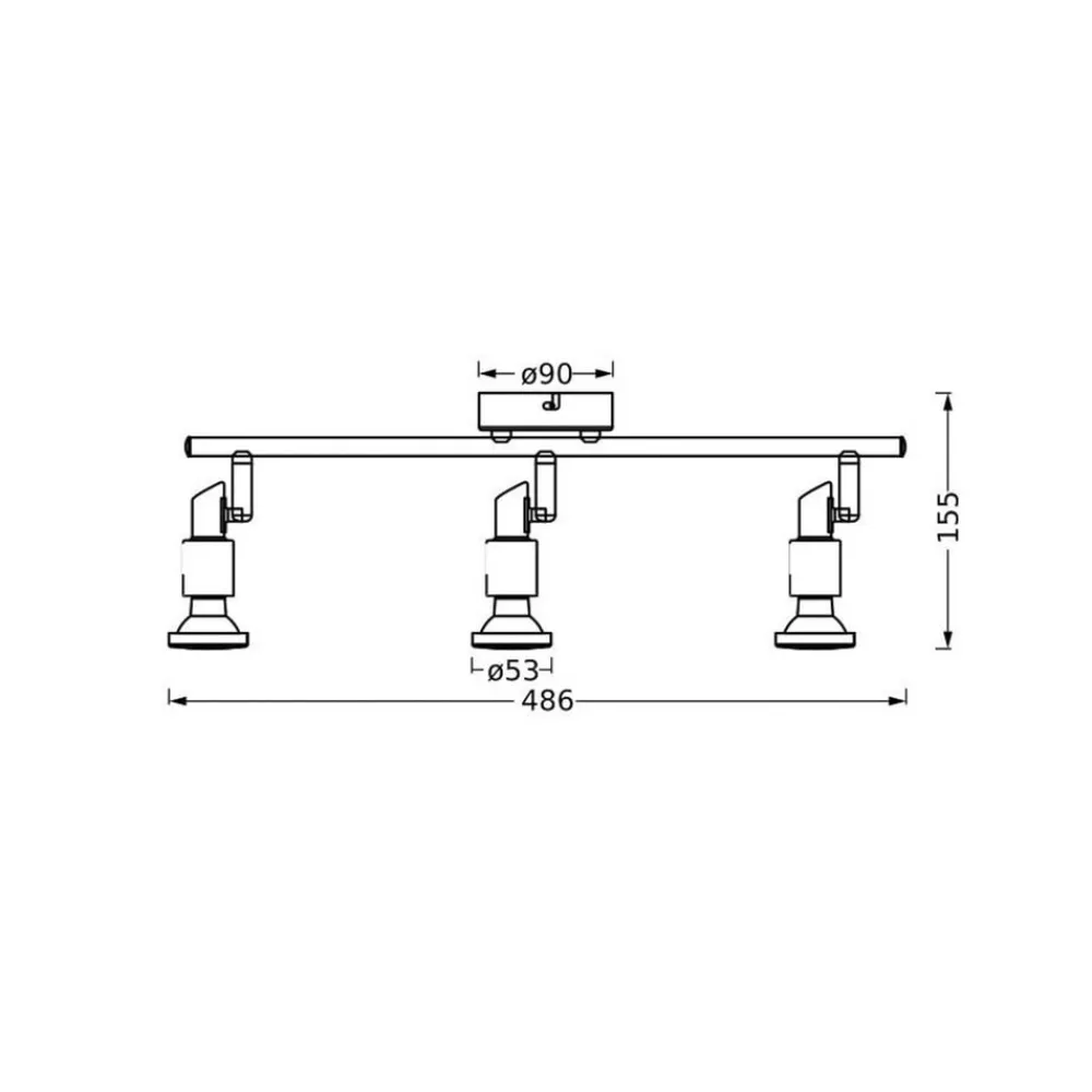 LEDVANCE LED-takspotlight GU10, tre pærer, svart| Spotter I Tak