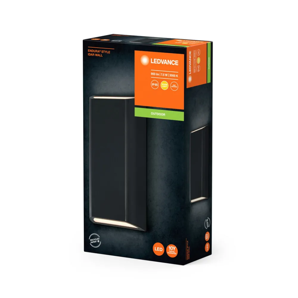 LEDVANCE LED-vegglampe utendørs Endura Style Idar, mørk grå Hot