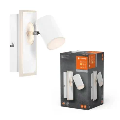 LEDVANCE Mars LED-veggspotlight, 2-lys, 1 spot, hvit| Vegglamper