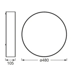 LEDVANCE Orbis Paris taklampe Ø 48 cm beige