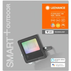 LEDVANCE SMART+ WiFi Floodlight, RGBW, grå, 10W Online