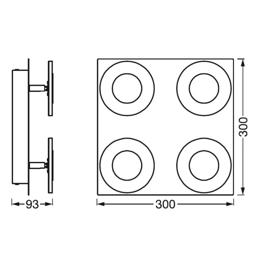 LEDVANCE SMART+ WiFi Orbis Wave IP44 30x30 cm Clearance