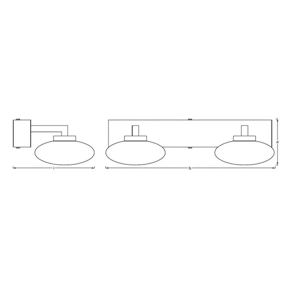 LEDVANCE SMART+ WiFi Orbis Wall Elypse 2 lyskilder Discount