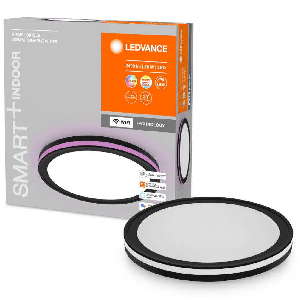LEDVANCE SMART+ WiFi Orbis Circle CCT RGB svart Hot