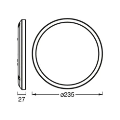 LEDVANCE SMART+ WiFi Orbis ultratynn bakgrunnsbelysning, Ø24cm svart Sale