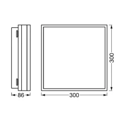 LEDVANCE SMART+ WiFi Orbis-magnet, hvit, 30x30cm| Smarthus Belysning