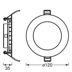 LEDVANCE SMART+ WiFi Orbis Downlight slim Ø 12 cm| Smarthus Belysning|Spotter I Tak
