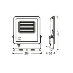 LEDVANCE SMART+ WiFi-flomlys, RGBW svart 50 W| Kommersiell Utebelysning|Smarthus Utebelysning