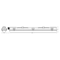 LEDVANCE Submarine PCR 60 G13 T8 840 7 W fuktsikker armatur Sale