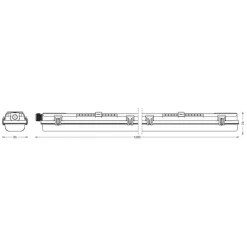 LEDVANCE Submarine PCR 120 G13 T8 2x13,5W fuktsikker armatur| Teknisk Lys