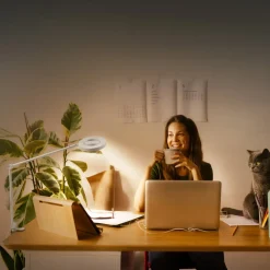 LEDVANCE SMART+ LEDVANCE SUN@Home Panan Desk Disc, klemme, hvit| Smarthus Belysning|Bordlamper