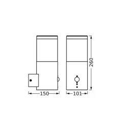 LEDVANCE utendørs vegglampe EnduraClassic Ebro Sensor mørkegrå Outlet