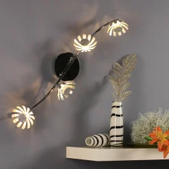 Eco-Light LED-vegglampe Bloom 4 lyskilder sølv| Vegglamper