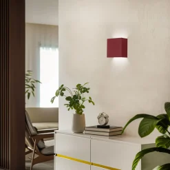 Argon LED-vegglampe Gianto opp/ned, rød Outlet