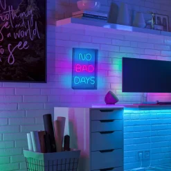 Näve LED-vegglampe No Bad Days, klar, 30x18 cm plast USB RGB| Dekorasjonsbelysning