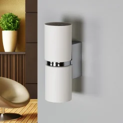 EGLO LED-vegglampe Passa, rund, hvit