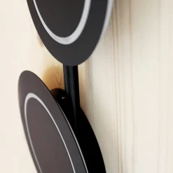 Eco-Light LED-vegglampe Planetarium, svart, høyde 120 cm, 3 lys i aluminium| Vegglamper