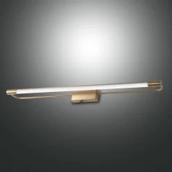 Fabas Luce LED-vegglampe Rapallo, messing, IP44, 60 cm| Design- Og Hotellbelysning|Led-Innendørs