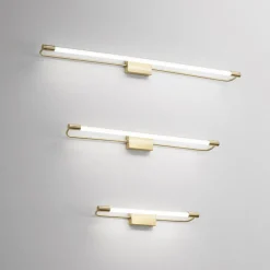 Fabas Luce LED-vegglampe Rapallo, messing, IP44, 60 cm| Design- Og Hotellbelysning|Led-Innendørs