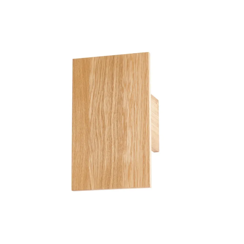 FISCHER & HONSEL LED-vegglampe Shine-Wood eik 4xLED 15x25cm| Vegglamper