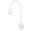 Briloner LED-vegglampe Tusa, hvit, metall, 45 cm, fleksibel arm Sale