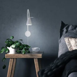 Briloner LED-vegglampe Tusa, hvit, metall, 45 cm, fleksibel arm Sale