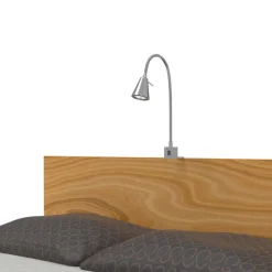 Briloner LED-vegglampe Tuso, nikkel, montering på seng, metall